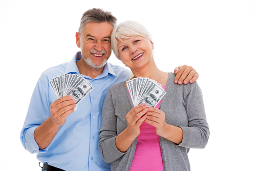 couple holding cash